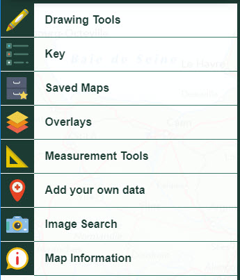 Image of sidebar with drawing tools menu open